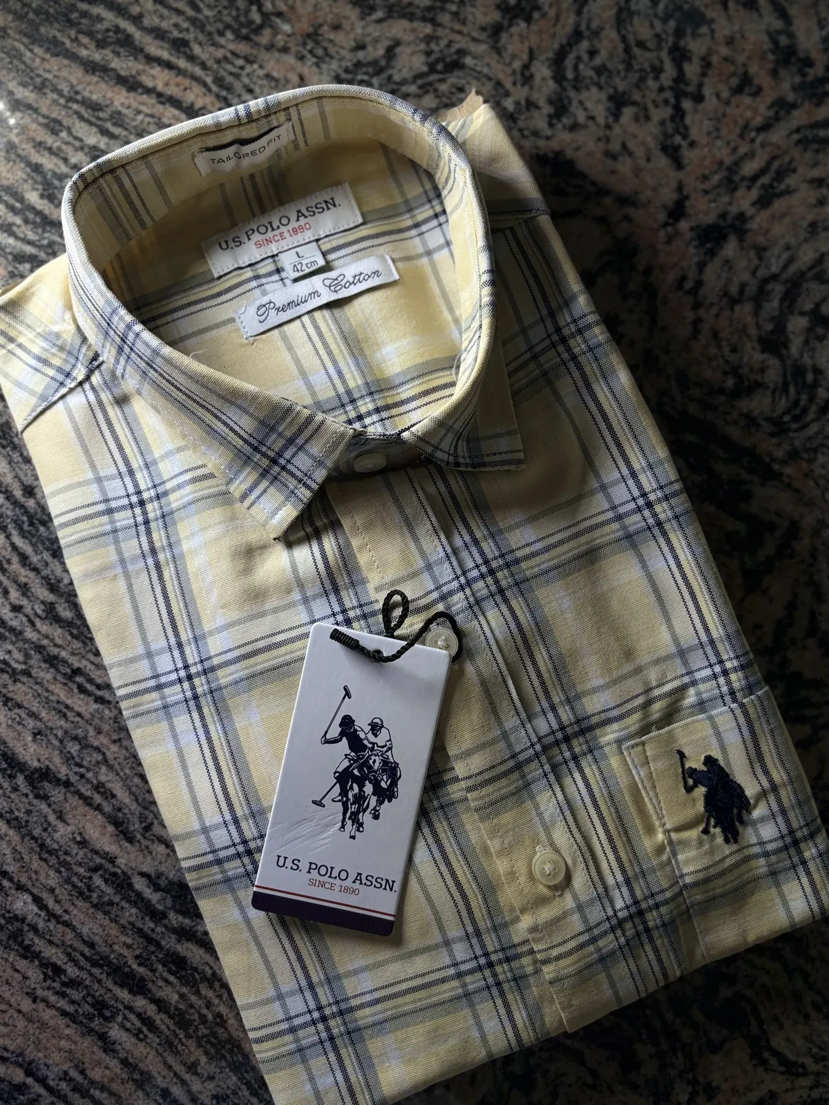 Cotton Check Shirt, Lemon Check