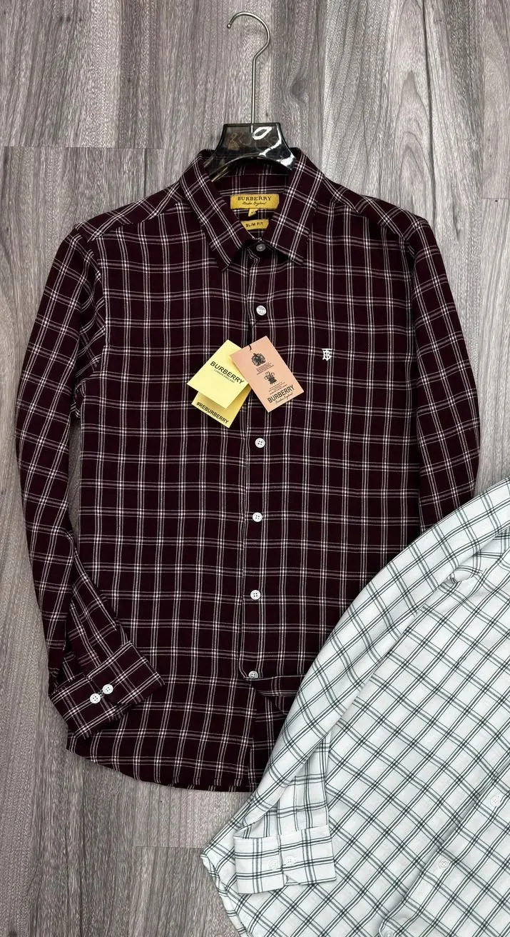 Maroon Check Shirt