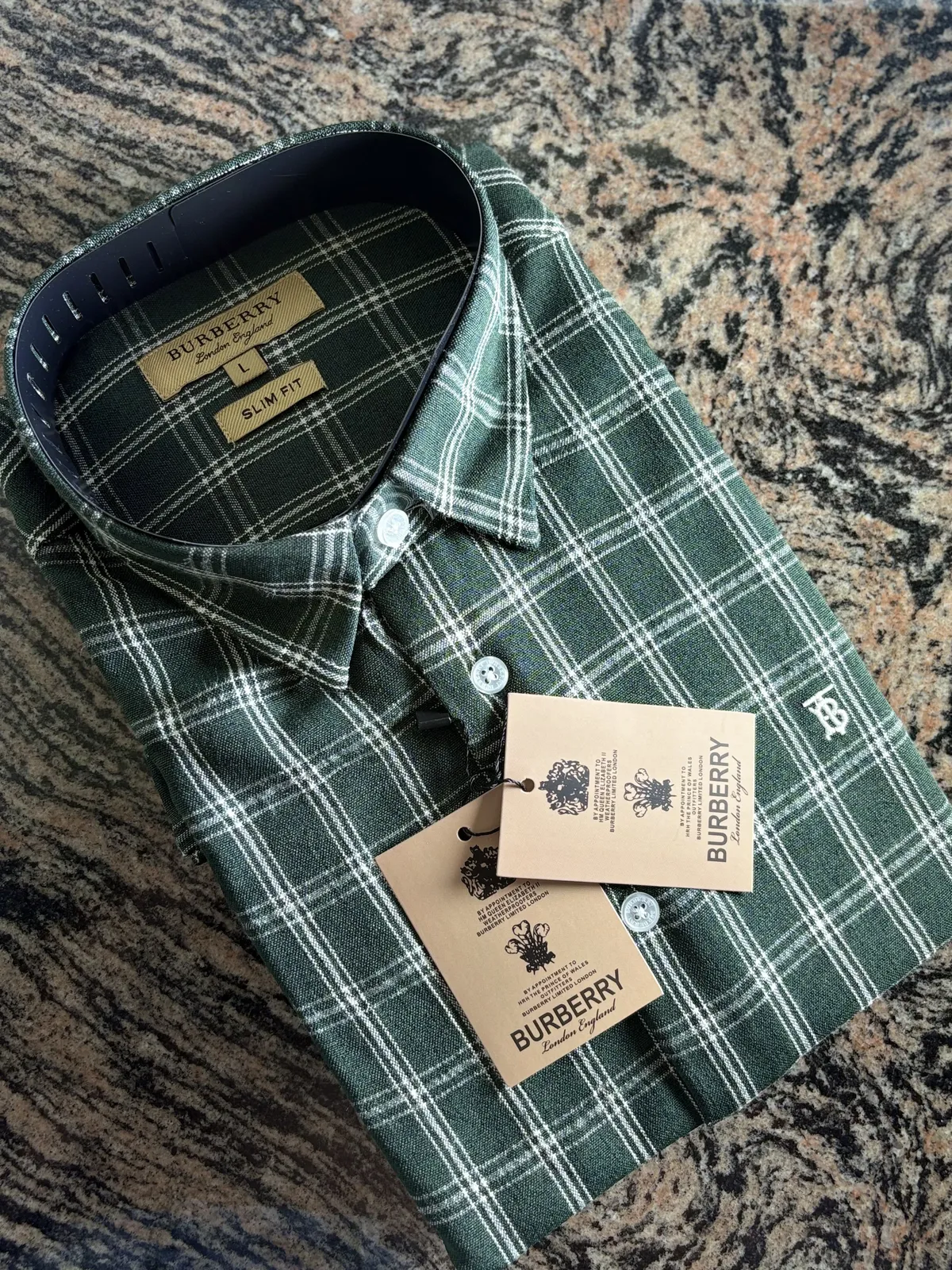 Premium Linen Check Shirt, Green Check